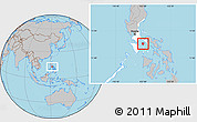 Gray Location Map of Marinduque, highlighted parent region