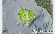 Physical Map of Marinduque, darken, semi-desaturated