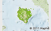 Physical Map of Marinduque, lighten
