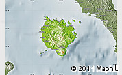 Physical Map of Marinduque, semi-desaturated
