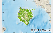 Physical Map of Marinduque, shaded relief outside