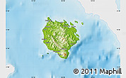 Physical Map of Marinduque, single color outside