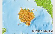 Political Map of Marinduque, physical outside