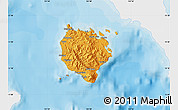 Political Map of Marinduque, single color outside