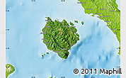 Satellite Map of Marinduque, physical outside