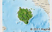 Satellite Map of Marinduque, shaded relief outside