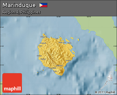 Savanna Style Map of Marinduque, single color outside