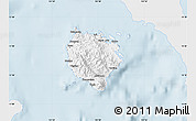 Silver Style Map of Marinduque, single color outside
