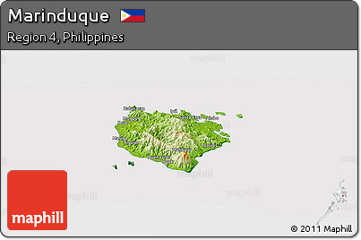 Physical Panoramic Map of Marinduque, cropped outside