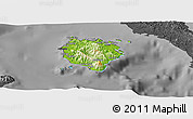 Physical Panoramic Map of Marinduque, darken, desaturated