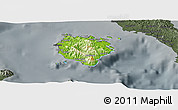 Physical Panoramic Map of Marinduque, darken, semi-desaturated