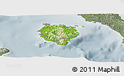 Physical Panoramic Map of Marinduque, semi-desaturated