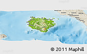 Physical Panoramic Map of Marinduque, shaded relief outside