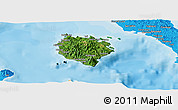 Satellite Panoramic Map of Marinduque, political outside