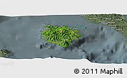 Satellite Panoramic Map of Marinduque, semi-desaturated