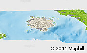 Shaded Relief Panoramic Map of Marinduque, physical outside