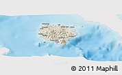 Shaded Relief Panoramic Map of Marinduque, single color outside