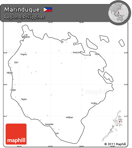 Blank Simple Map of Marinduque