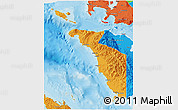 Political 3D Map of Occidental Mindoro