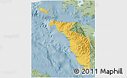 Savanna Style 3D Map of Occidental Mindoro