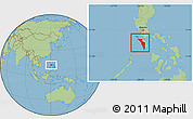 Savanna Style Location Map of Occidental Mindoro