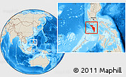 Shaded Relief Location Map of Occidental Mindoro