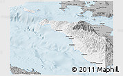 Gray Panoramic Map of Occidental Mindoro
