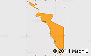 Political Simple Map of Occidental Mindoro, cropped outside