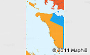 Political Simple Map of Occidental Mindoro