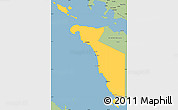 Savanna Style Simple Map of Occidental Mindoro