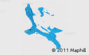 Political 3D Map of Quezon, cropped outside
