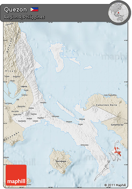Classic Style Map of Quezon