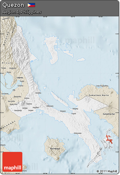 Classic Style Map of Quezon