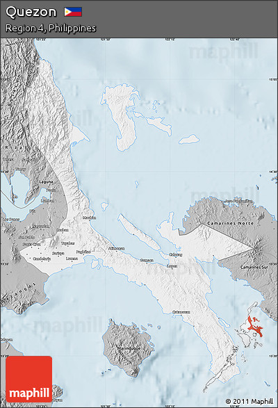 Gray Map of Quezon