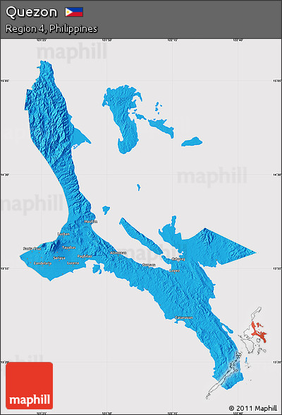 Political Map of Quezon, cropped outside