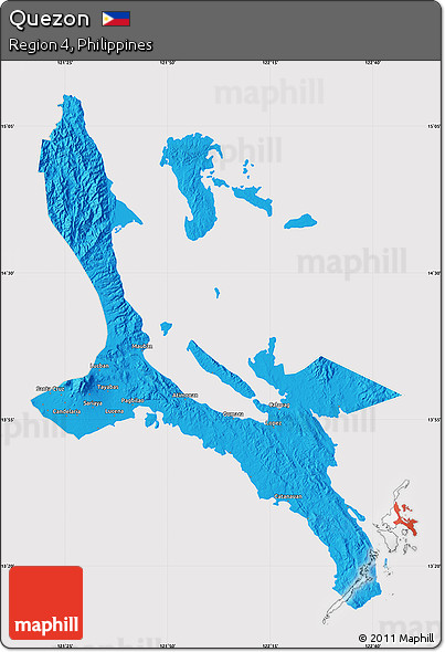 Political Map of Quezon, cropped outside