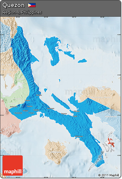 Political Map of Quezon, lighten