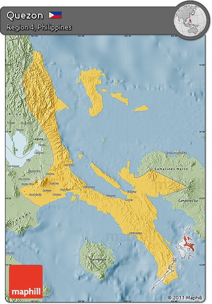Savanna Style Map of Quezon