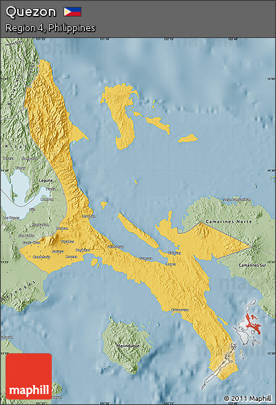 Savanna Style Map of Quezon