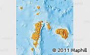 Political Map of Romblon, shaded relief outside