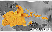 Political 3D Map of Albay, darken, desaturated