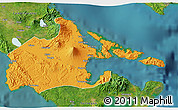 Political 3D Map of Albay, satellite outside