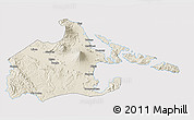 Shaded Relief 3D Map of Albay, cropped outside