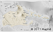 Shaded Relief 3D Map of Albay, desaturated