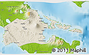 Shaded Relief 3D Map of Albay, physical outside