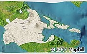 Shaded Relief 3D Map of Albay, satellite outside