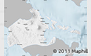 Gray Map of Albay, single color outside