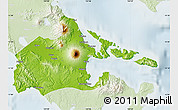 Physical Map of Albay, lighten