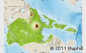 Physical Map of Albay, shaded relief outside