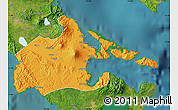 Political Map of Albay, satellite outside